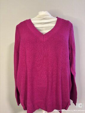 Gap Long Sleeve V-Neck Knitted Sweater